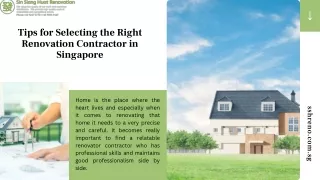 Tips for Selecting the Right Renovation Contractor in Singapore