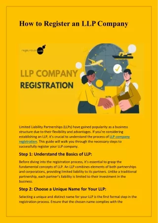 How to Register an LLP Company
