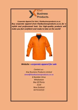 Corporate Apparel For Sale  Kiwibusinessproducts.co.nz