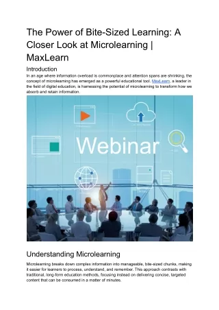 The Power of Bite-Sized Learning_ A Closer Look at Microlearning _ MaxLearn