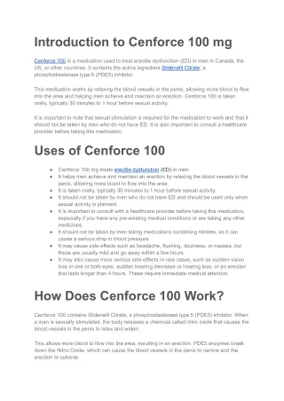 Cenforce 100mg Tablets