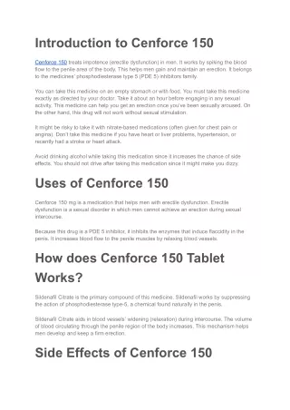 Cenforce 150mg Tablets