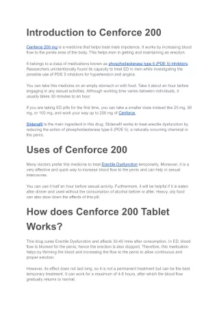 Cenforce 200mg Tablets