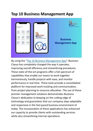 Top 10 Business Management App