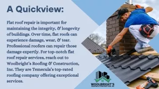 Professional Flat Roof Repair Services in Temecula Top-Ranked Roofing Company in CA