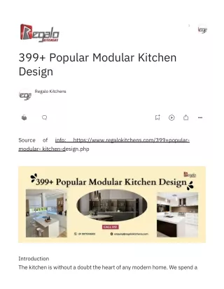 399  Popular Modular Kitchen Design