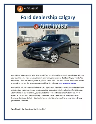 Ford dealership calgary