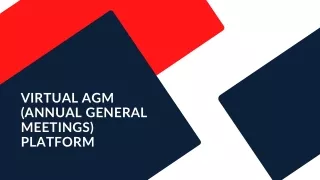 VIRTUAL AGM (ANNUAL GENERAL MEETINGS) PLATFORM