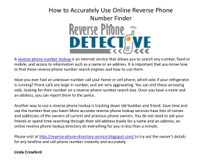 How to Accurately Use Online Reverse Phone Number Finder