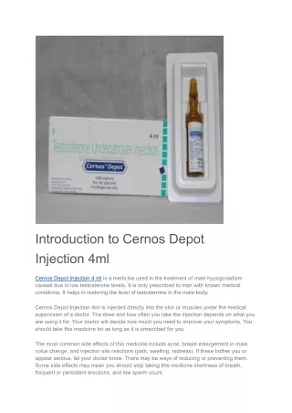 Cernos Depot Injection 4ml