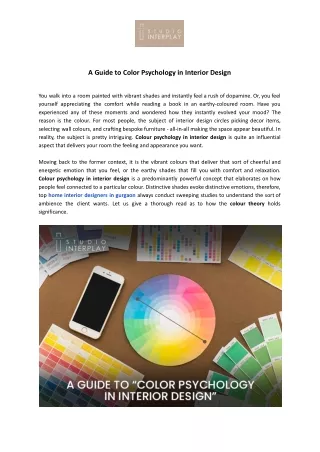 A Guide to Color Psychology In Interior Design - Studio Interplay