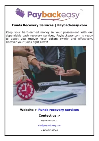 Funds Recovery Services  Paybackeasy.com 9