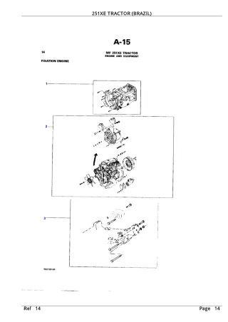 Massey Ferguson 251XE TRACTOR (BRAZIL) Service Parts Catalogue Manual (Part Number  651713)