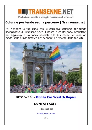 Colonne per tende segna percorso  Transenne.net