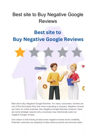 Best site to Buy Negative Google Reviews