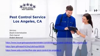 Pest Control Services in Los Angeles, CA