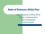 State of Delaware 403b Plan