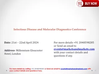 Infectious Disease and Molecular Diagnostics 2024|Millennium Gloucester Hotel