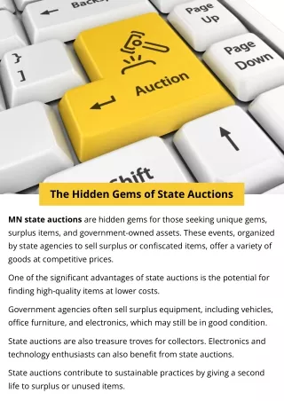 The Hidden Gems of State Auctions