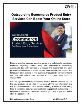 How Outsourcing Ecommerce Product Entry Services Can Boost Your Online Store
