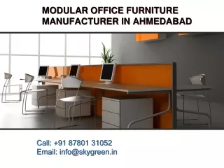 Modular Office Furniture Manufacturer in Ahmedabad - SkyGreen Interior