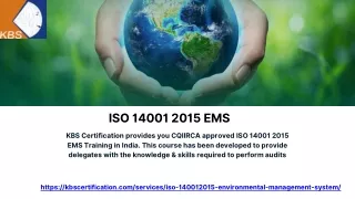 ISO 14001 2015 EMS