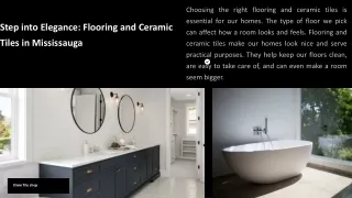 Flooring and Ceramic Tiles in Mississauga