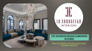 Top Interior Design Companies in Dubai