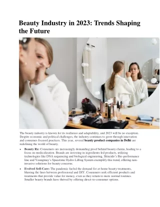 Beauty Industry in 2023 Trends Shaping the Future