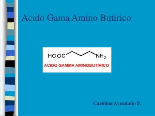 Acido Gama Amino Butirico