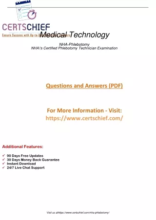 Elevate Your Career with NHA-Phlebotomy Master NHA's Certified Phlebotomy Technician Examination for Success and Excelle