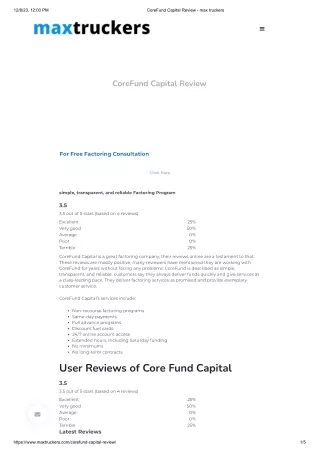 CoreFund Capital Review - max truckers