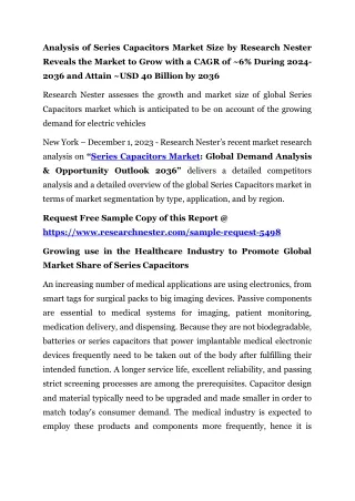 Series Capacitors Market