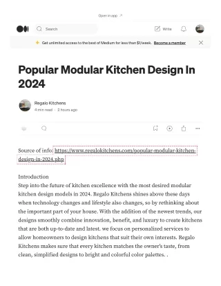 Popular Modular Kitchen Design In 2024