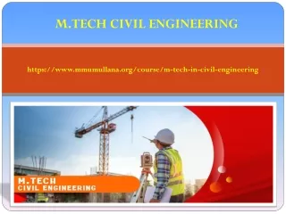 M.TECH  CIVIL ENGINEERING