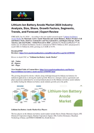 Power Surge: Navigating Growth and Demand in Lithium-Ion Battery Anode Market