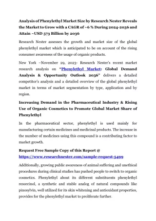 Phenylethyl Market