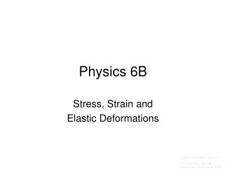 Physics 6B