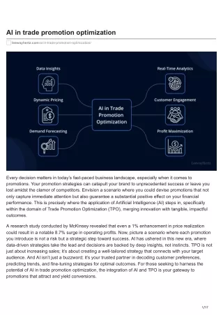 AI in trade promotion optimization