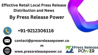 Local Press release distribution