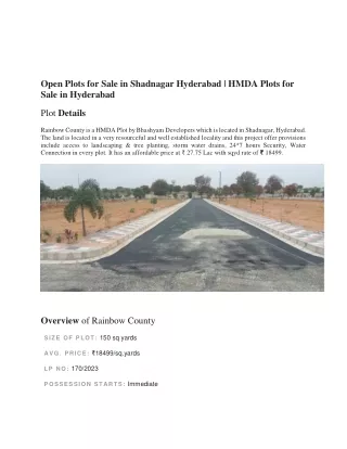 Open Plots for Sale in Shadnagar Hyderabad