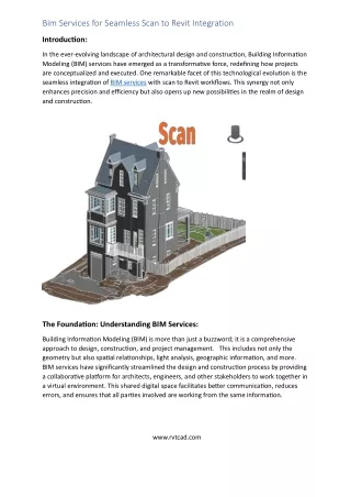 Bim Services for Seamless Scan to Revit Integration