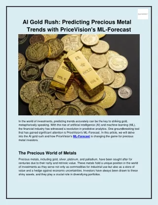 AI Gold Rush_ Predicting Precious Metal Trends with PriceVision's ML-Forecast
