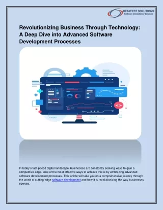 Revolutionizing Business Through Technology: A Deep Dive into Advanced Software