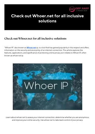 Enhance Performance and Security with Whoer.net 