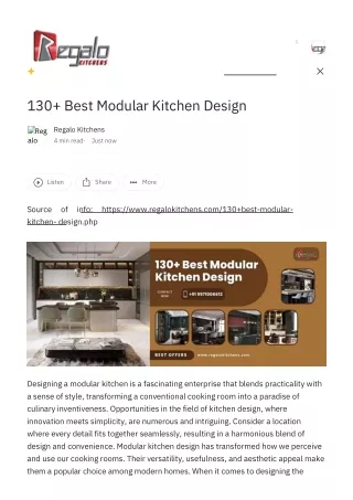 130  Best Modular Kitchen Design