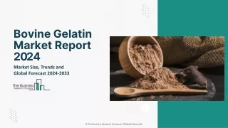 Bovine Gelatin Market Analysis 2024-2033: Outlook and Insights