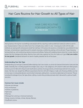 Best Hair Care Routine for Hair Growth