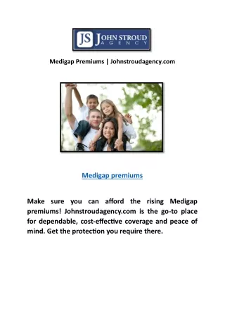 Supplemental Health Insurance | Johnstroudagency.com