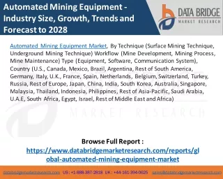 Automated Mining Equipment Market
